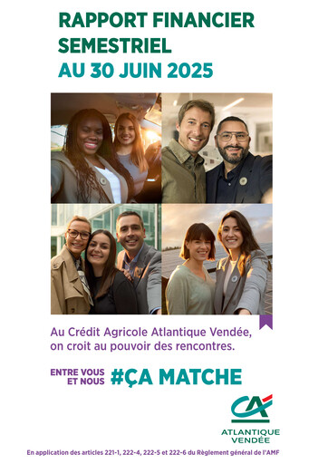 Miniature Caisse régionale de Crédit Agricole Mutuel Atlantique Vendée Rapport semestriel 2025-h1
