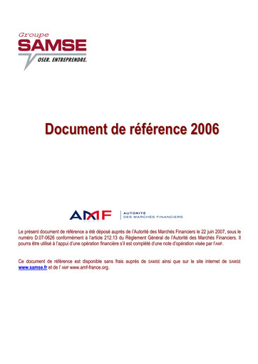 Thumbnail Groupe SAMSE Universal Registration Document 2006