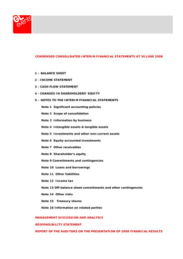 Thumbnail GL Events SA Half-year Report 2008-h1