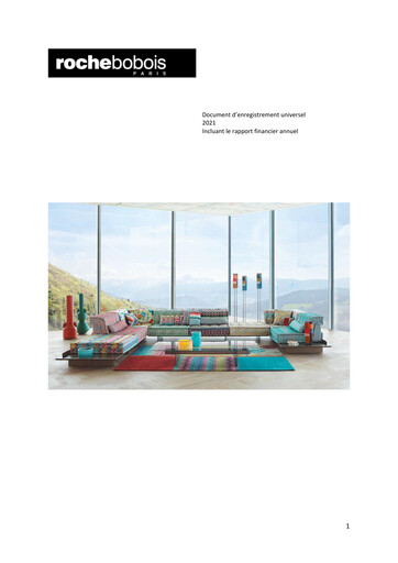 Thumbnail Roche Bobois Universal Registration Document 2021