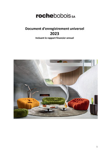 Thumbnail Roche Bobois Universal Registration Document 2023