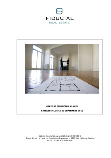Thumbnail Fiducial Real Estate Annual Report 2010