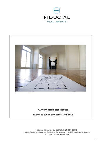 Thumbnail Fiducial Real Estate Annual Report 2012