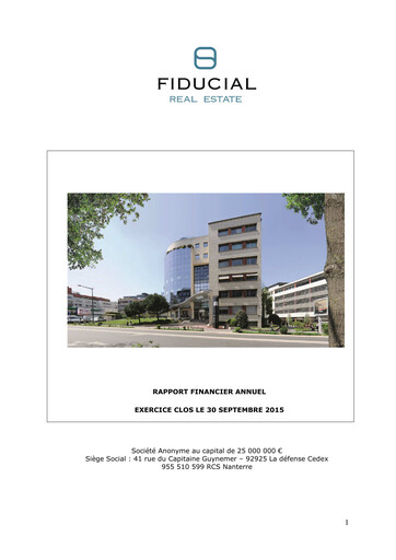 Thumbnail Fiducial Real Estate Annual Report 2015