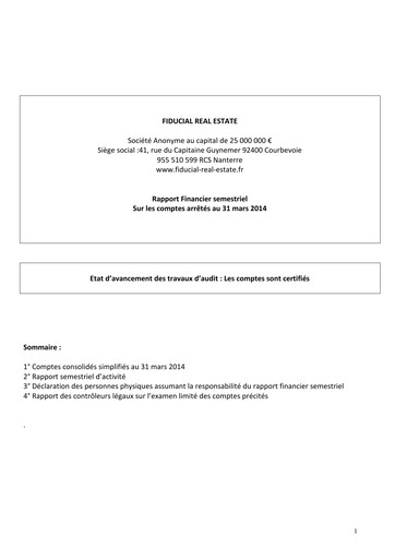 Thumbnail Fiducial Real Estate Half-year Report 2014-h1