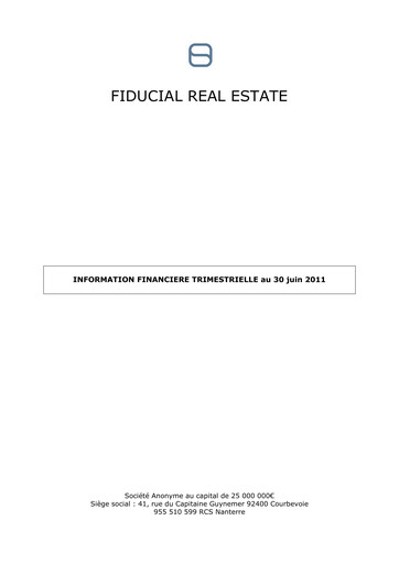 Thumbnail Fiducial Real Estate Quarterly Report 2011-q3
