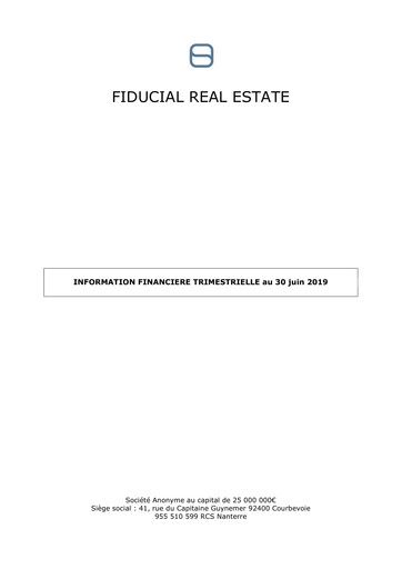 Thumbnail Fiducial Real Estate Quarterly Report 2019-q3
