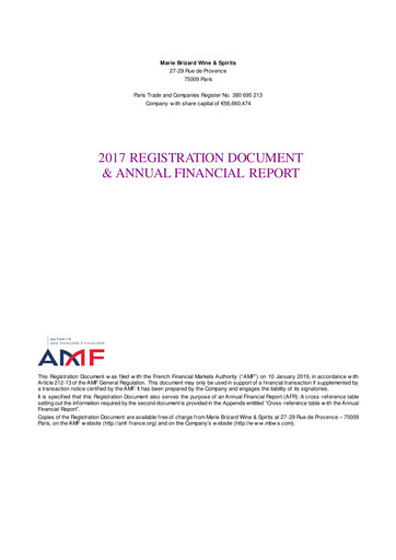 Thumbnail Marie Brizard Wine & Spirits Annual Report 2017