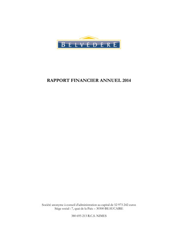 Miniature Marie Brizard Wine & Spirits Rapport financier 2014