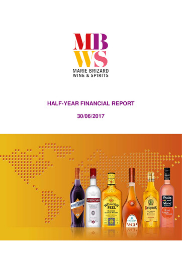 Miniature Marie Brizard Wine & Spirits Rapport semestriel 2017-h1