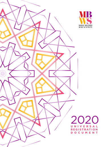 Thumbnail Marie Brizard Wine & Spirits Universal Registration Document 2020