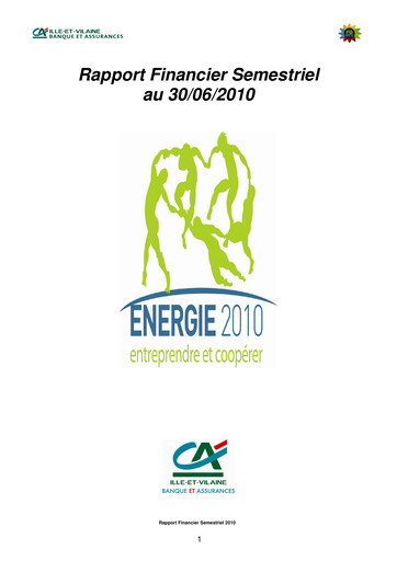 Vorschaubild Caisse régionale de Crédit Agricole Mutuel d'Ille-et-Vilaine Halbjahresbericht 2010-h1