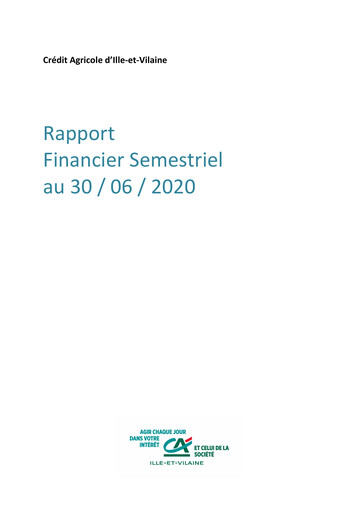 Vorschaubild Caisse régionale de Crédit Agricole Mutuel d'Ille-et-Vilaine Halbjahresbericht 2020-h1