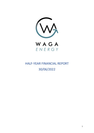 Miniature Waga Energy Rapport semestriel 2022-h1