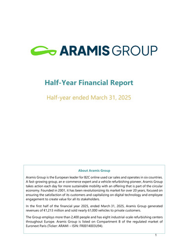 Miniature Aramis Group Rapport semestriel 2025-h1