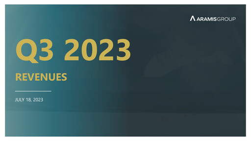 Miniature Aramis Group Rapport trimestriel 2023-q3