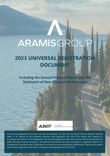 Miniature Aramis Group Document d'enregistrement universel 2023