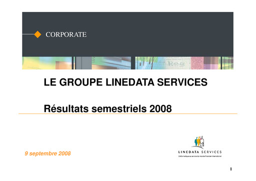 Vorschaubild Linedata Services Halbjahresbericht 2008-h1