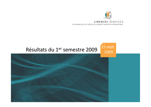Vorschaubild Linedata Services Halbjahresbericht 2009-h1