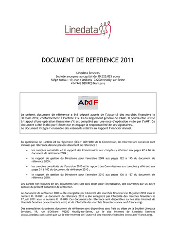 Thumbnail Linedata Services Universal Registration Document 2011