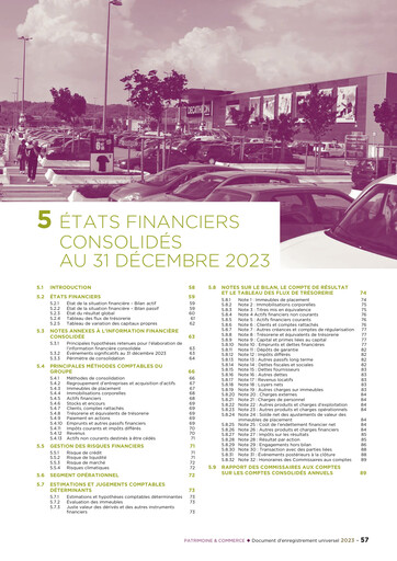 Thumbnail Patrimoine et Commerce SA Financial Statement 2023