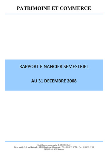 Thumbnail Patrimoine et Commerce SA Half-year Report 2008-2009-h1