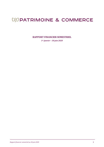 Thumbnail Patrimoine et Commerce SA Half-year Report 2020-h1