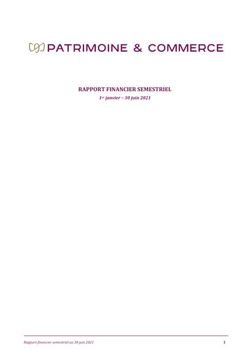 Thumbnail Patrimoine et Commerce SA Half-year Report 2021-h1