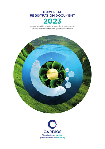 Vorschaubild Carbios SAS Universelles Registrierungsdokument 2023