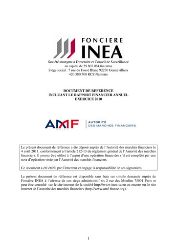 Vorschaubild Fonciere Inea Universelles Registrierungsdokument 2010