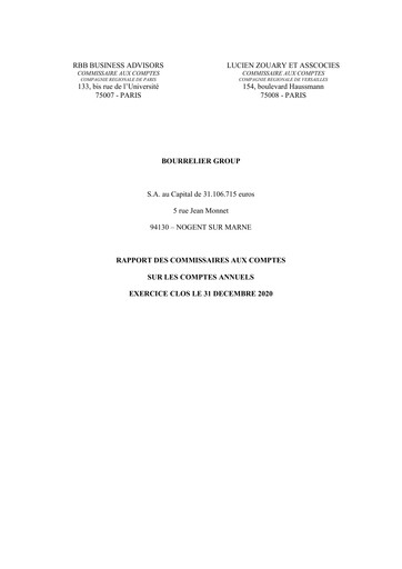 Thumbnail Bourrelier Group Financial Statement 2020