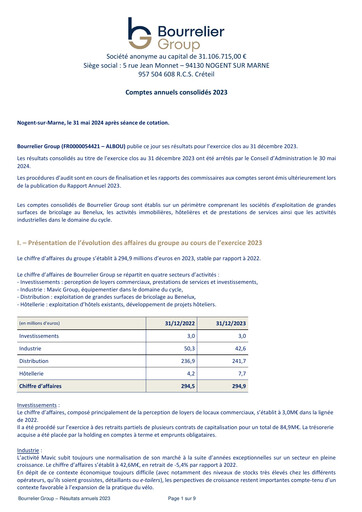 Thumbnail Bourrelier Group Financial Statement 2023