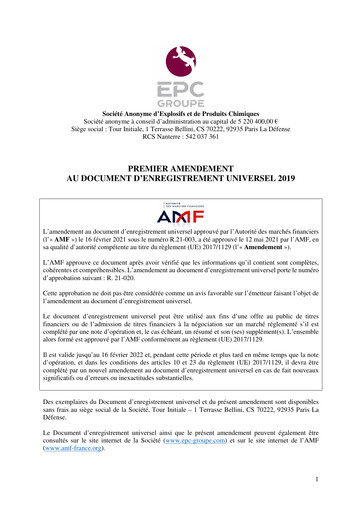 Thumbnail EPC Groupe Universal Registration Document 2019