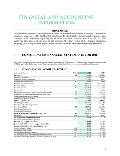 Thumbnail Exail Technologies Financial Statement 2025