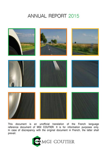 Vorschaubild Akwel SA Jahresbericht 2015