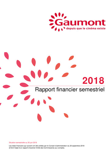 Thumbnail Gaumont SA Half-year Report 2018-h1