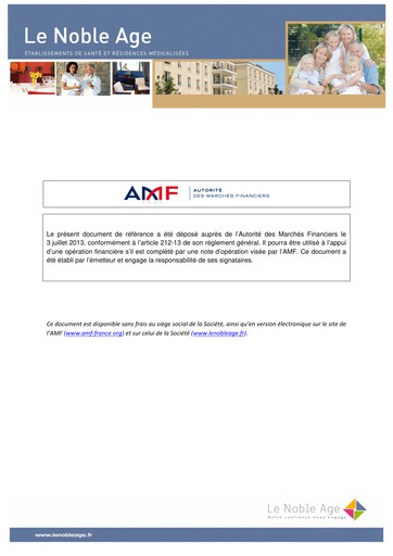 Thumbnail LNA Santé Universal Registration Document 2012
