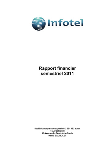 Thumbnail Infotel SA Half-year Report 2011-h1
