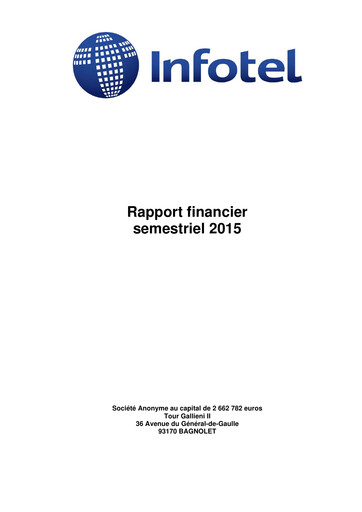 Thumbnail Infotel SA Half-year Report 2015-h1