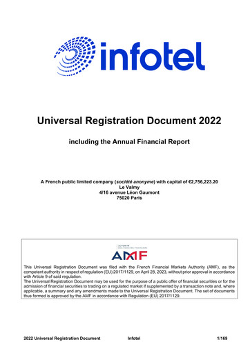 Thumbnail Infotel SA Universal Registration Document 2022
