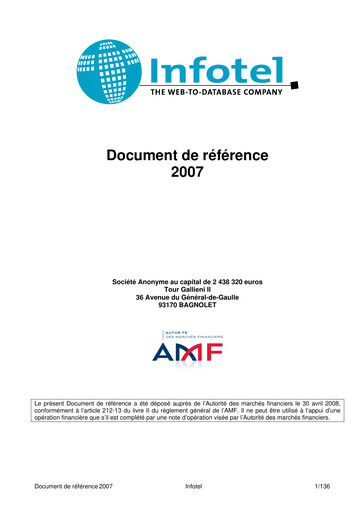 Thumbnail Infotel SA Universal Registration Document 2007