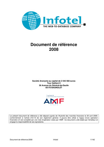 Thumbnail Infotel SA Universal Registration Document 2008