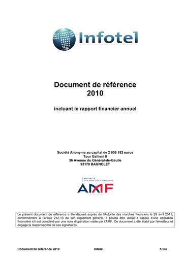 Thumbnail Infotel SA Universal Registration Document 2010