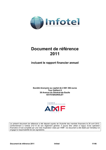 Thumbnail Infotel SA Universal Registration Document 2011