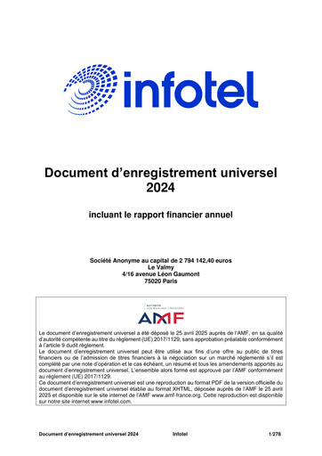 Thumbnail Infotel SA Universal Registration Document 2024