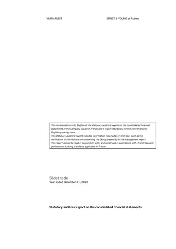 Thumbnail Sidetrade Financial Statement 2023