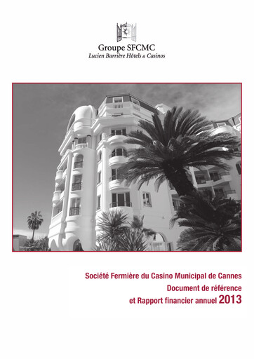 Thumbnail Société Fermière du Casino Municipal de Cannes Annual Report 2012-2013