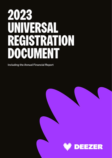 Thumbnail Deezer Universal Registration Document 2023