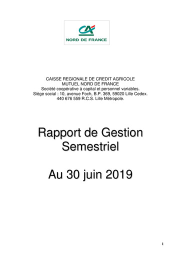 Thumbnail Caisse Régionale de Crédit Agricole Mutuel Nord de France Half-year Report 2019-h1