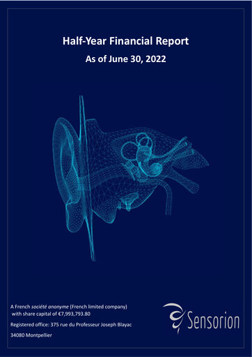 Thumbnail Sensorion Half-year Report 2022-h1